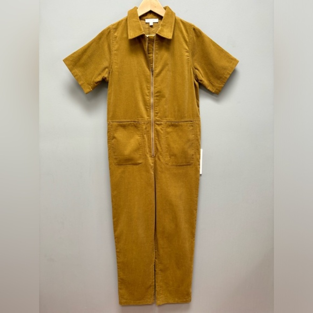 All: Row Colby Corduroy Jumpsuit in Green S